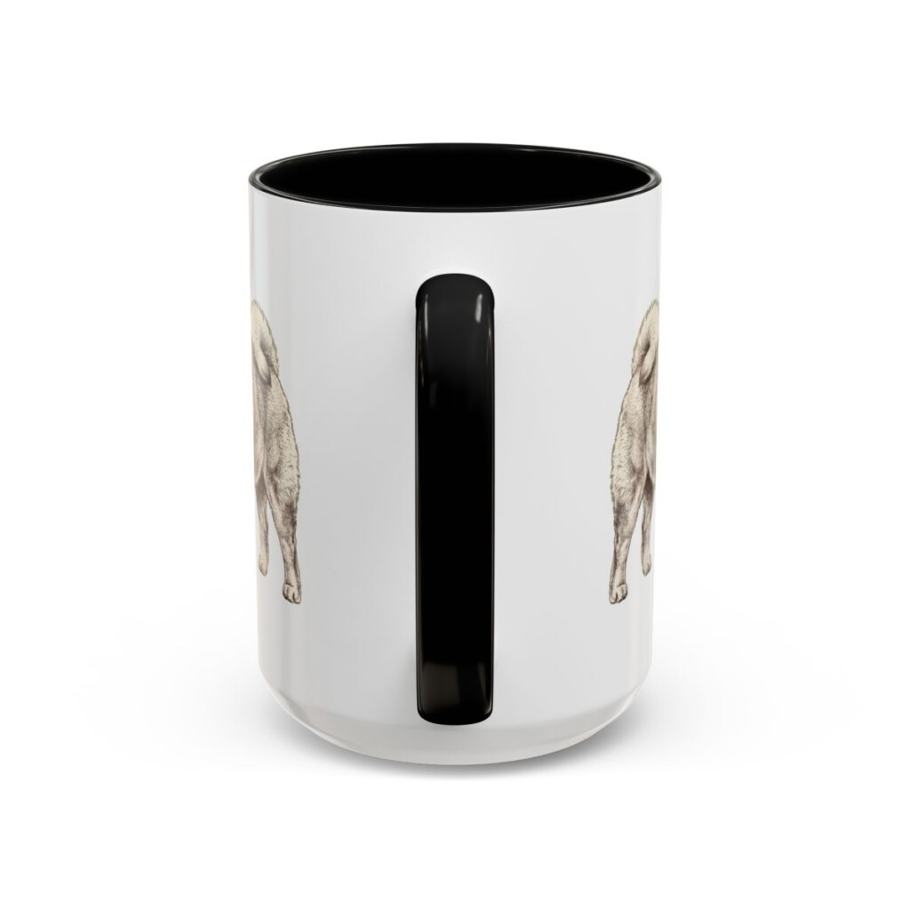 15oz Chow Chow Latin Mug, Black, back view