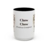 15oz Chow Chow Latin Mug, Black, front view