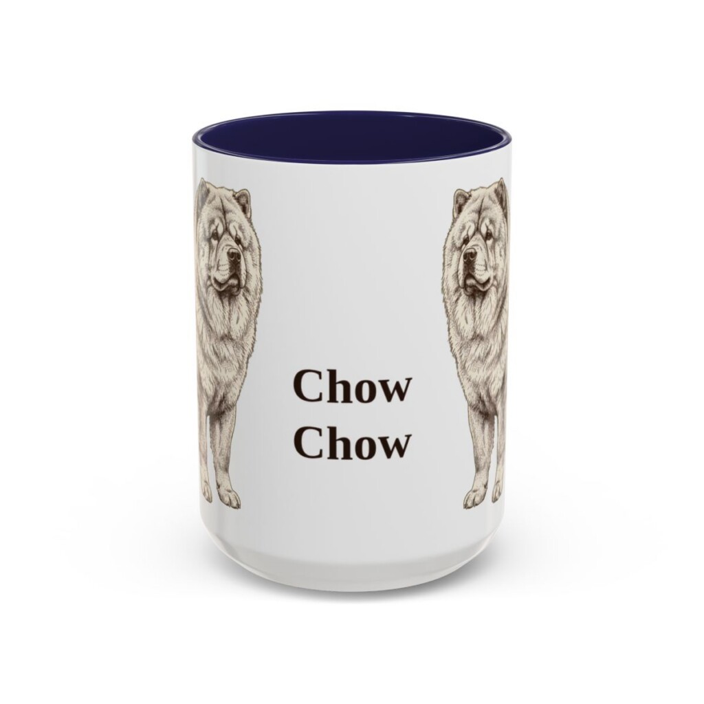 15oz Chow Chow Mug, Navy, front view