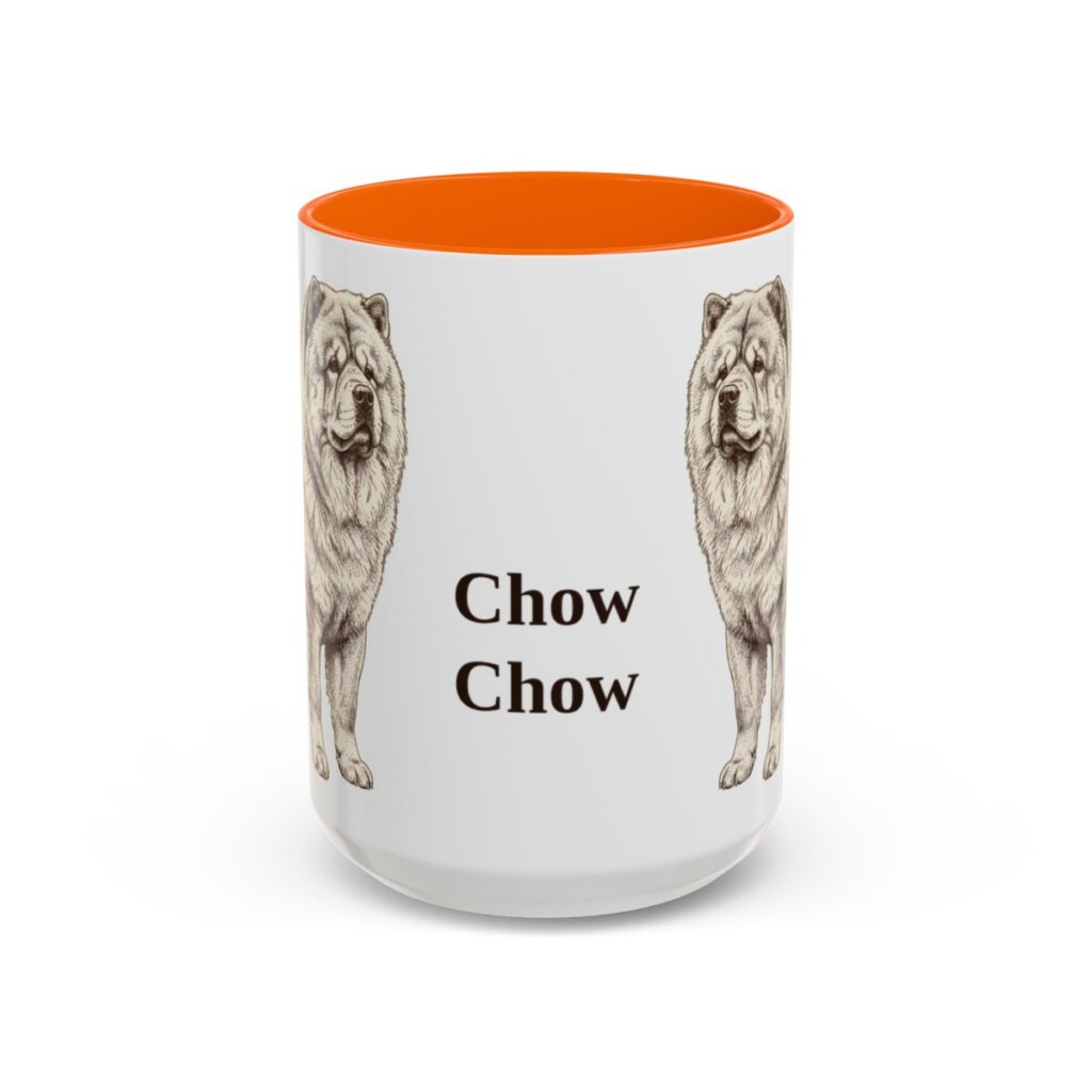 15oz Chow Chow Mug, Orange, front view