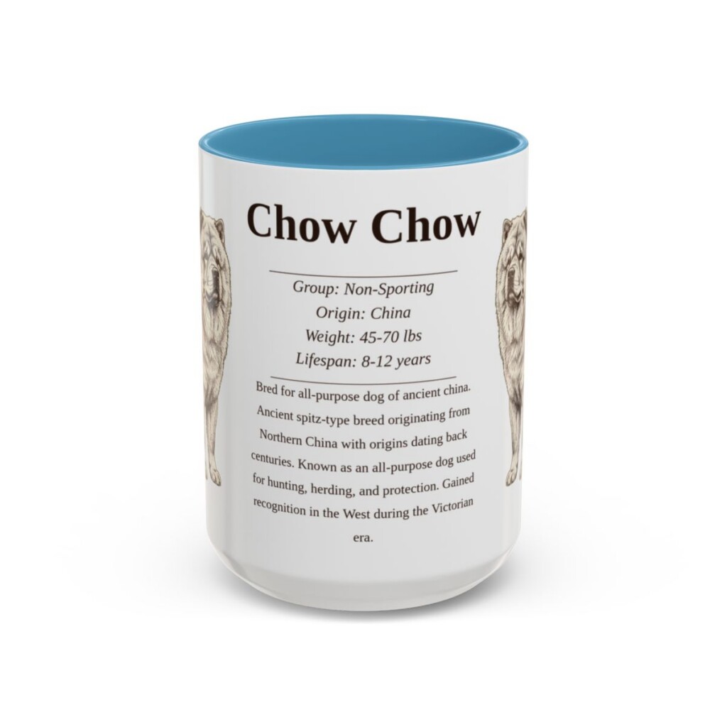 15oz chow chow mug, Light Blue