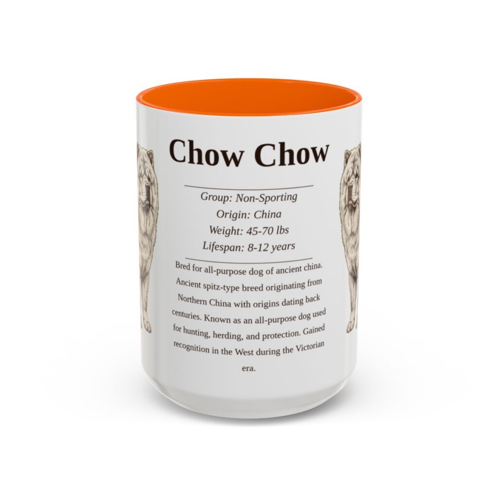 15oz chow chow mug, Orange