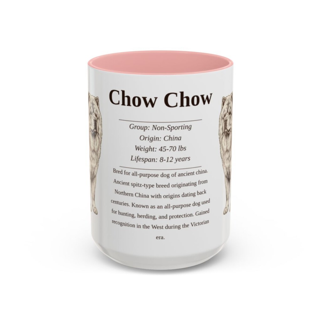 15oz chow chow mug, Pink