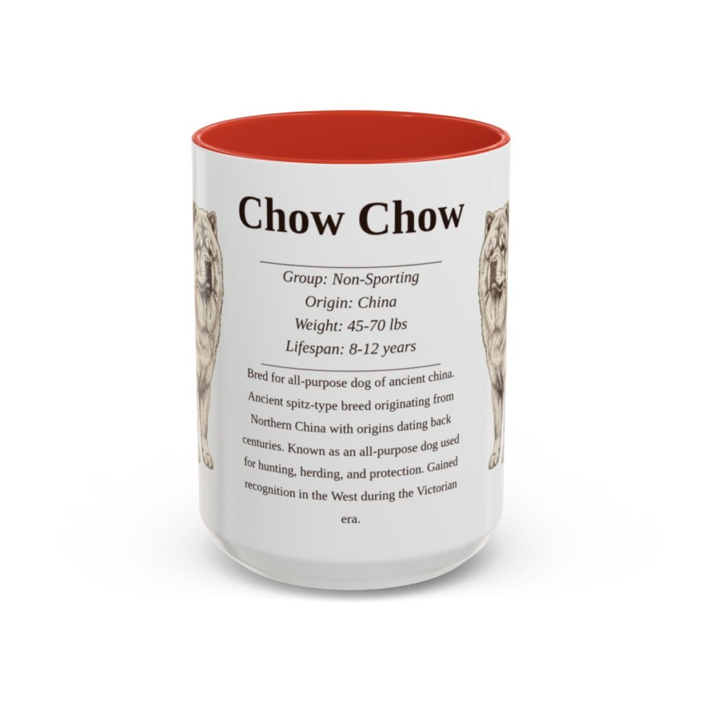 15oz chow chow mug, Red