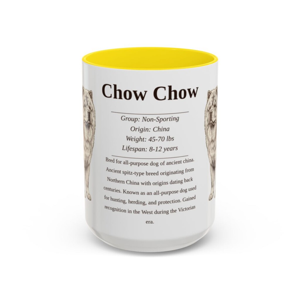 15oz chow chow mug, Yellow
