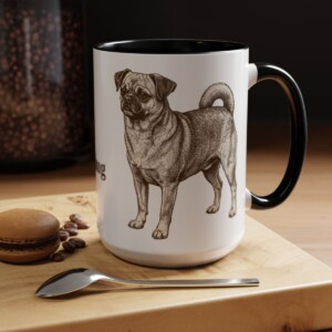 15oz Chug Mug, Black, lifestyle photo
