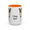 15oz Chug Dog Dad Mug, Orange, front view