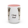 15oz Chug Dog Dad Mug, Pink, front view