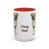 15oz Chug Dog Dad Mug, Red, front view