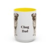 15oz Chug Dog Dad Mug, Yellow, front view