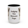 15oz Funny Chug Mug, Black, front view