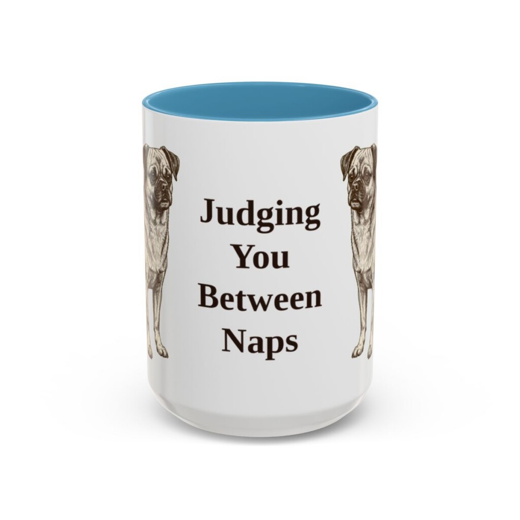 15oz Funny Chug Mug, Light Blue, front view