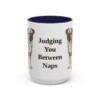 15oz Funny Chug Mug, Navy, front view