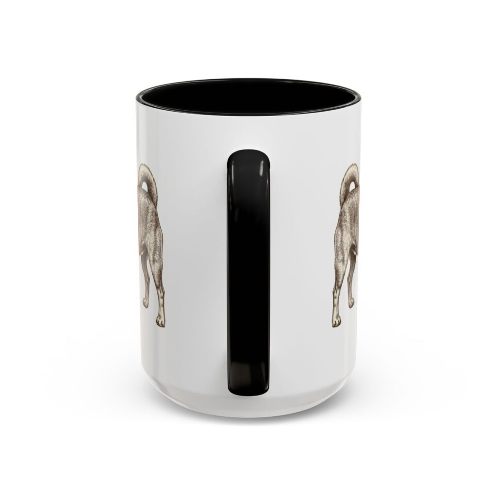 15oz Chug Latin Mug, Black, back view