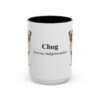 15oz Chug Latin Mug, Black, front view