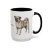 15oz Chug Latin Mug, Black, right side view