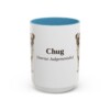 15oz Chug Latin Mug, Light Blue, front view