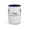 15oz Chug Latin Mug, Navy, front view