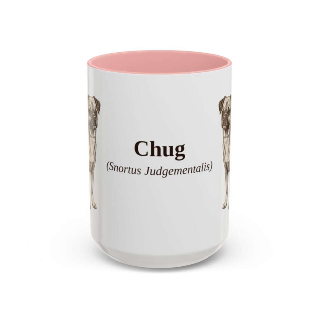 15oz Chug Latin Mug, Pink, front view