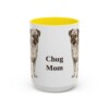 15oz Chug Dog Mom Mug, Yellow, front view