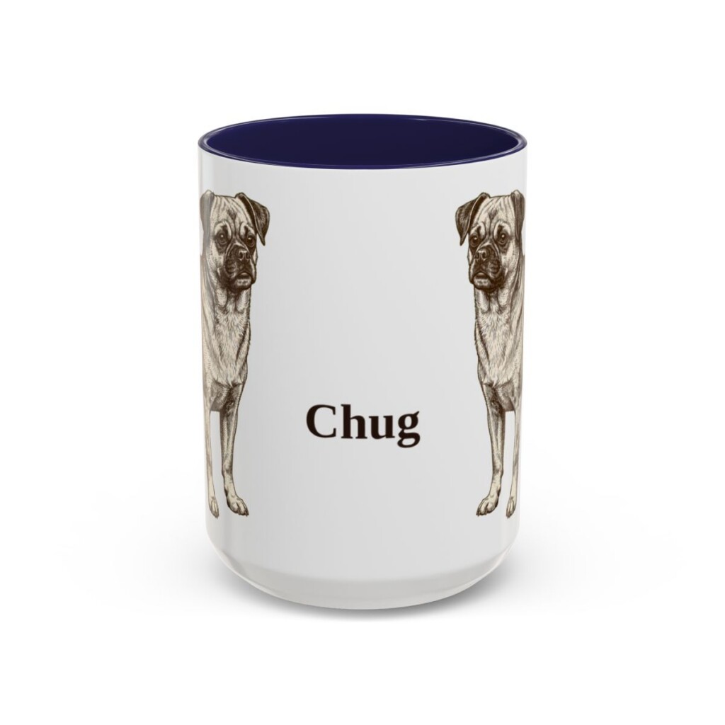 15oz Chug Mug, Navy, front view