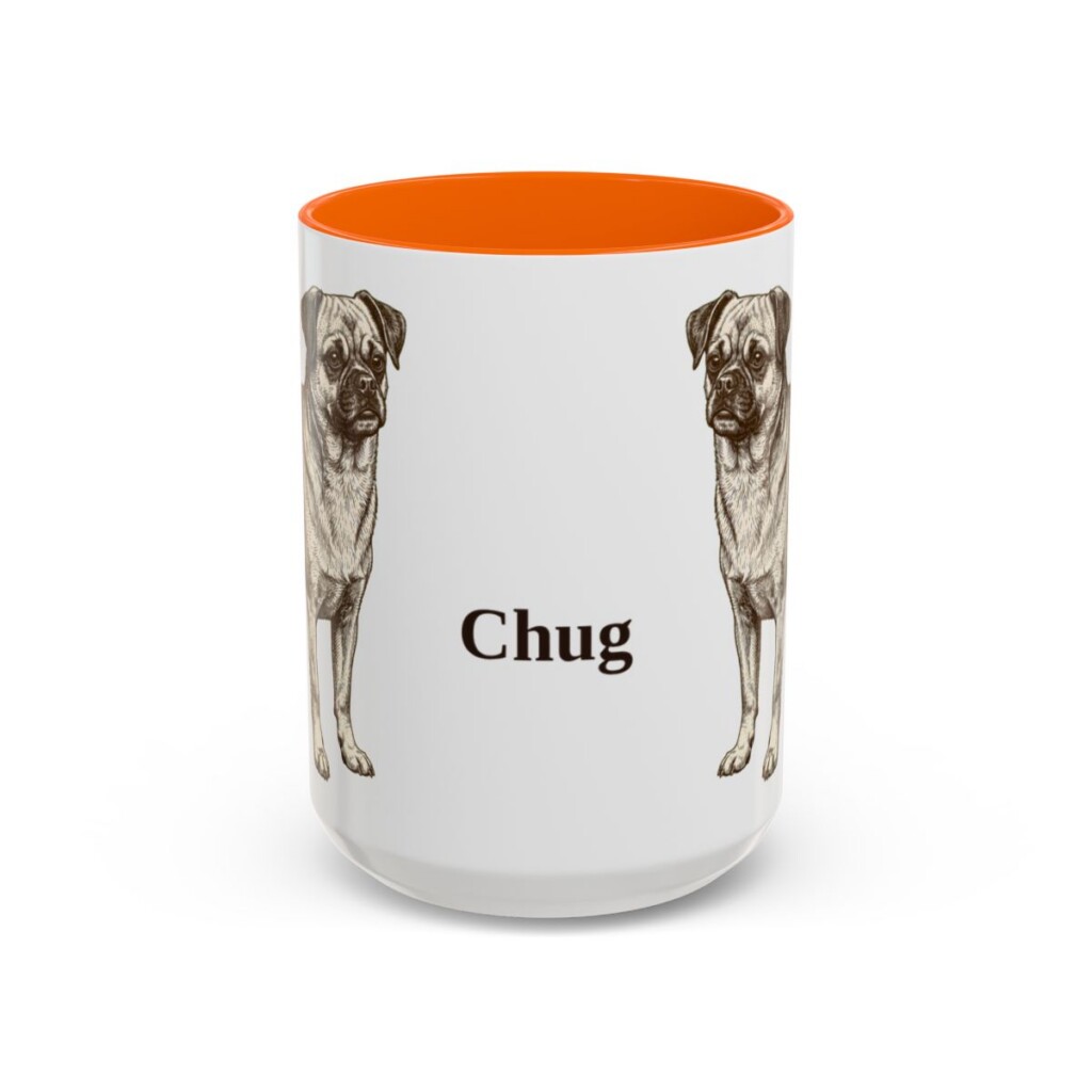 15oz Chug Mug, Orange, front view