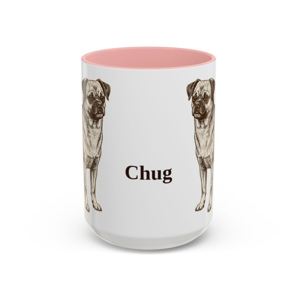 15oz Chug Mug, Pink, front view