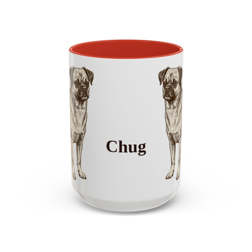 15oz Chug Mug, Red, front view