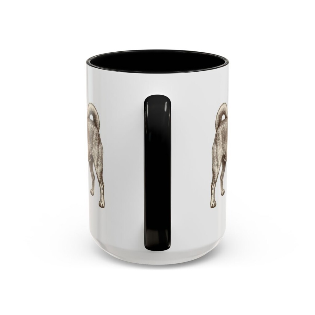 15oz Chug Mug, Black, back view