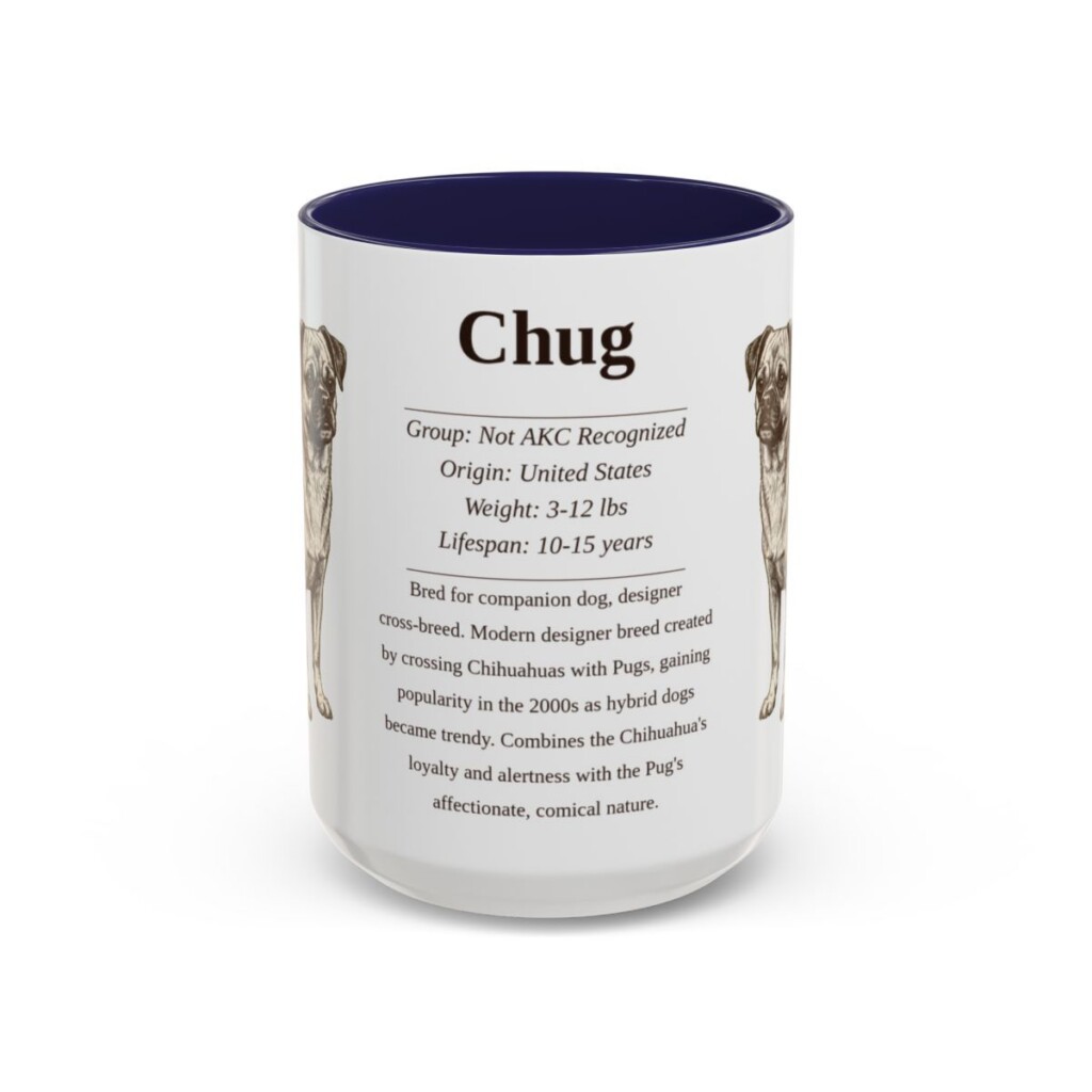 15oz Chug Mug, Navy, front view