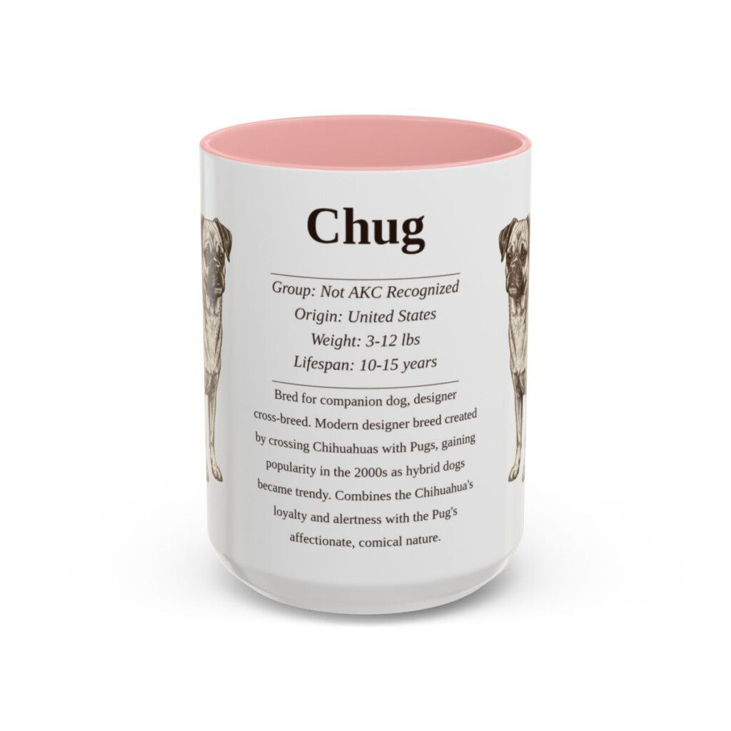 15oz Chug Mug, Pink, front view