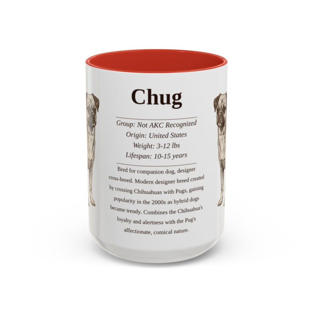 15oz Chug Mug, Red, front view