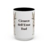 15oz Cirneco dell'Etna Dog Dad Mug, Black, front view