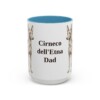 15oz Cirneco dell'Etna Dog Dad Mug, Light Blue, front view