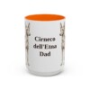 15oz Cirneco dell'Etna Dog Dad Mug, Orange, front view