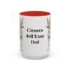 15oz Cirneco dell'Etna Dog Dad Mug, Red, front view