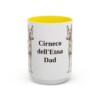 15oz Cirneco dell'Etna Dog Dad Mug, Yellow, front view