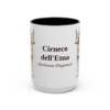 15oz-cirneco-delletna-mug-latin-black-front 15oz Cirneco dell'Etna Latin Mug, Black, front view