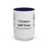 15oz-cirneco-delletna-mug-latin-navy 15oz Cirneco dell'Etna Latin Mug, Navy, front view