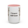 15oz Cirneco dell'Etna Mug, Pink, front view