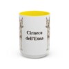 15oz Cirneco dell'Etna Mug, Yellow, front view