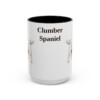 15oz Clumber Spaniel Mug, Black, front view