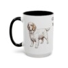 15oz Clumber Spaniel Mug, Black, left side view