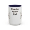 15oz Clumber Spaniel Dog Dad Mug, Navy, front view