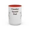 15oz Clumber Spaniel Dog Dad Mug, Red, front view