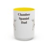 15oz Clumber Spaniel Dog Dad Mug, Yellow, front view