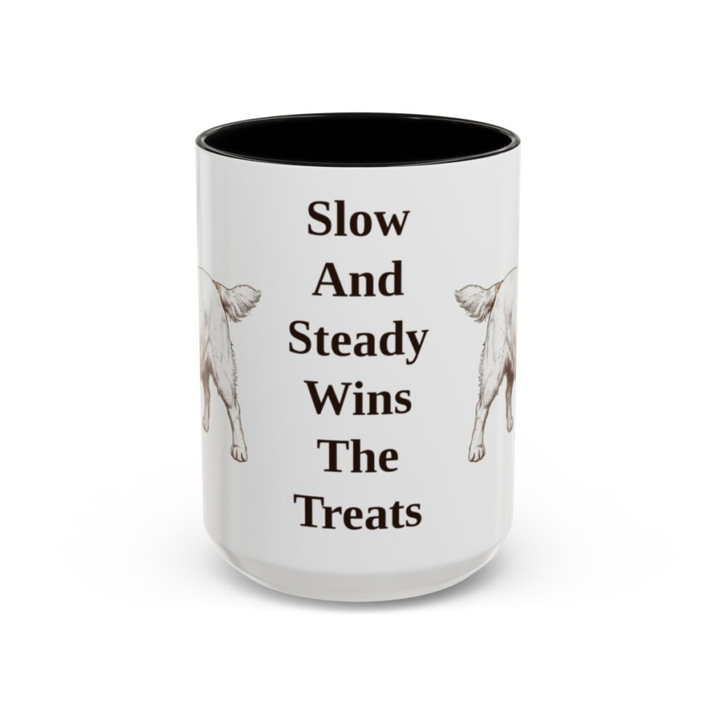 15oz Funny Clumber Spaniel Mug, Black, front view