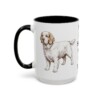 15oz Funny Clumber Spaniel Mug, Black, left side view