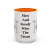 15oz Funny Clumber Spaniel Mug, Orange, front view
