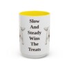 15oz Funny Clumber Spaniel Mug, Yellow, front view